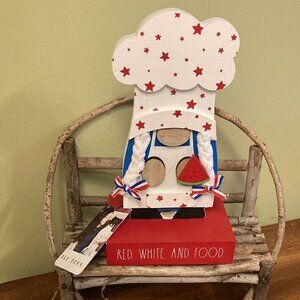 Rae Dunn "RED, WHITE AND FOOD" GNOME